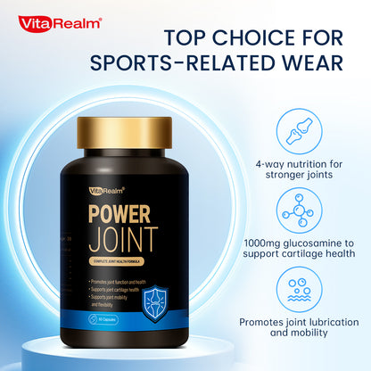 VitaRealm Joint Support  | Upgraded Glucosamine MSM Chondroitin Hyaluronic Acid