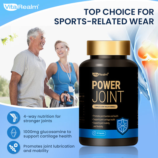 VitaRealm Joint Support  | Upgraded Glucosamine MSM Chondroitin Hyaluronic Acid