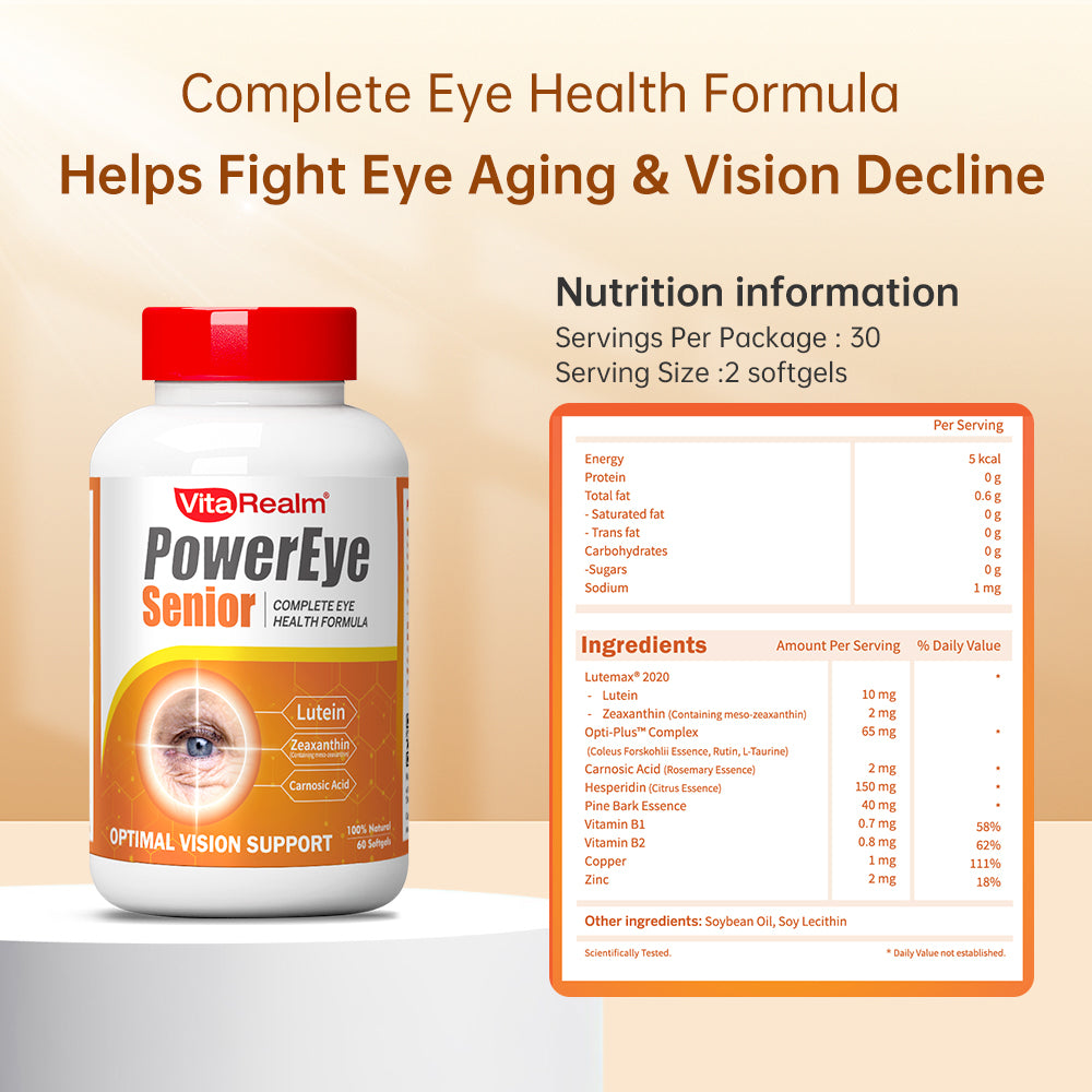 VITAREALM® POWEREYE SENIOR | 预防白内障和青光眼