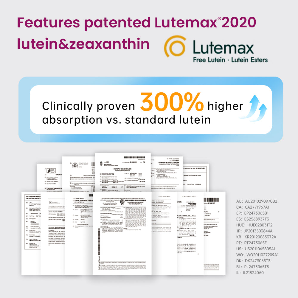 VITAREALM® POWEREYE | Patented Lutemax® 2020 Lutein + DHA | Blue Light Protection
