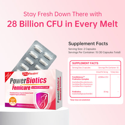 VitaRealm Women’s Probiotic | 28 Billion CFU | Feminine Flora Balance | PH Balance Support