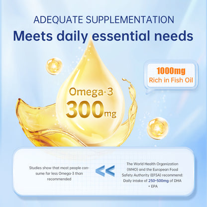 【Halal】 | VitaRealm Omega 3 Fish Oil 100s | Rich in EPA & DHA | Optimum Vitamin Supplement for Heart,Eye,Joint,Brian Health