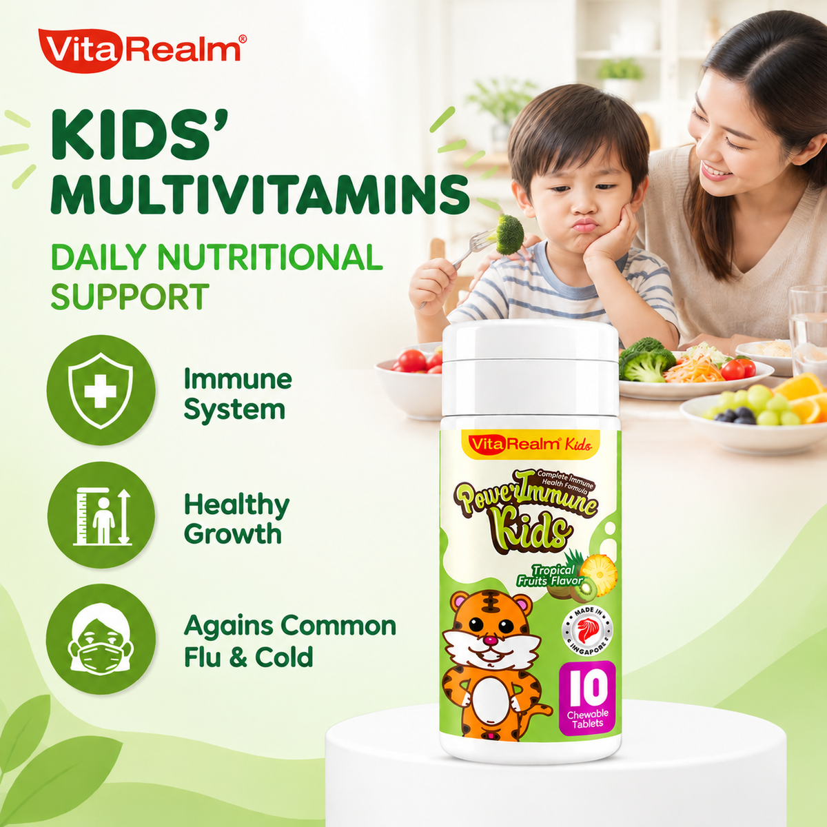Kids Multivitamins & Minerals  | Daily Nutrition & Immune Health Support | Probiotics