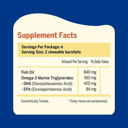 Kids Omega 3 DHA Fish Oil | Supports Kids' Focus, Learning&Brain Development