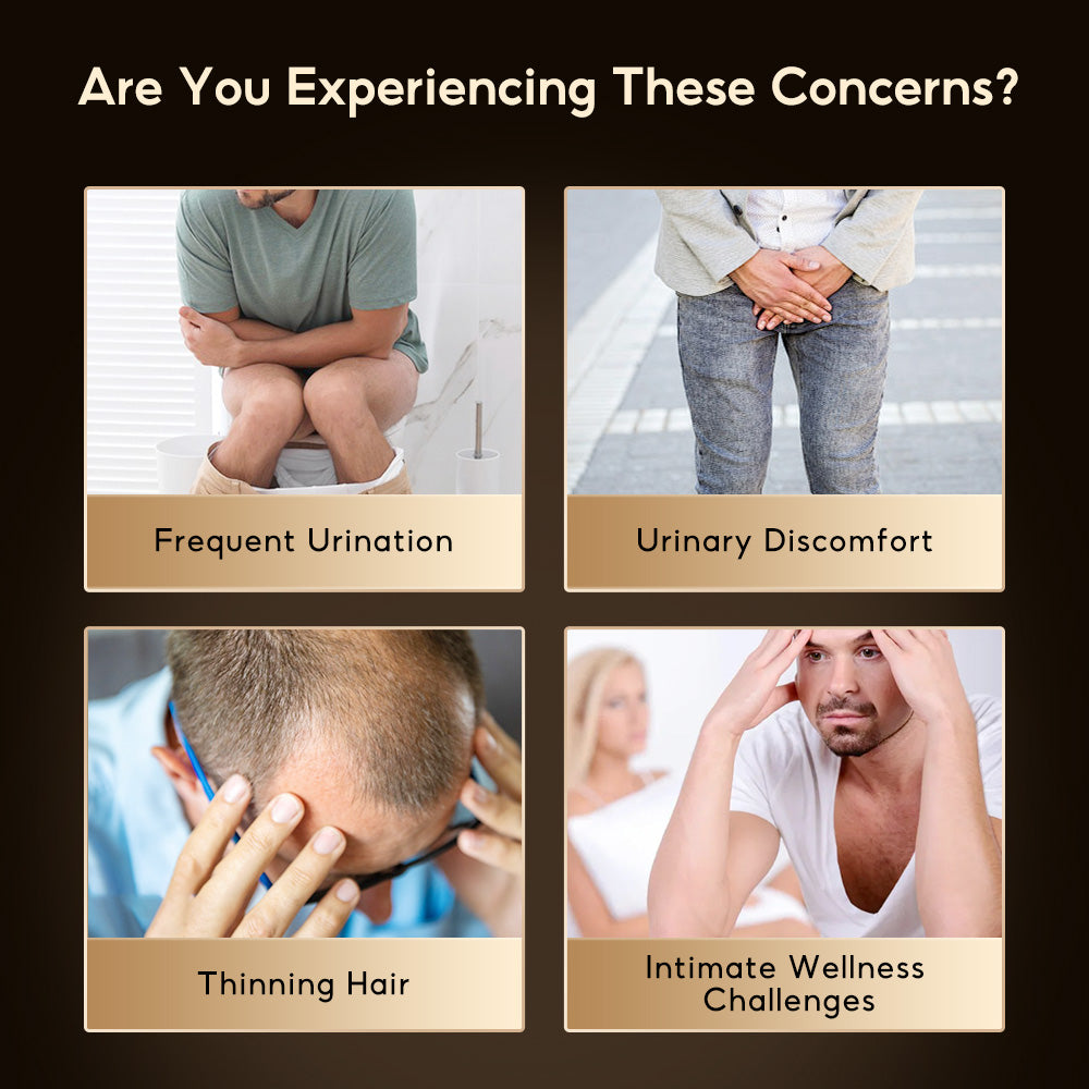 VitaRealm Prostate Support 4-in-1 for Men with 800mg Saw Palmetto, Pumpkin Seed for Urinary Relief, Anti-Inflammation, Hair & Fertility Boost, Prostate Health Supplement No Sugar | 60 Vegan Capsules