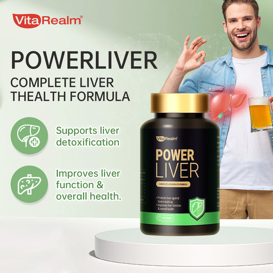 VITAREALM POWERLIVER GOLD  |  Liver Cleanse Fatty Liver Support Antioxidant