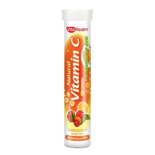 VitaRealm® Natural Vitamin C + Zinc™ Effervescence Tablets