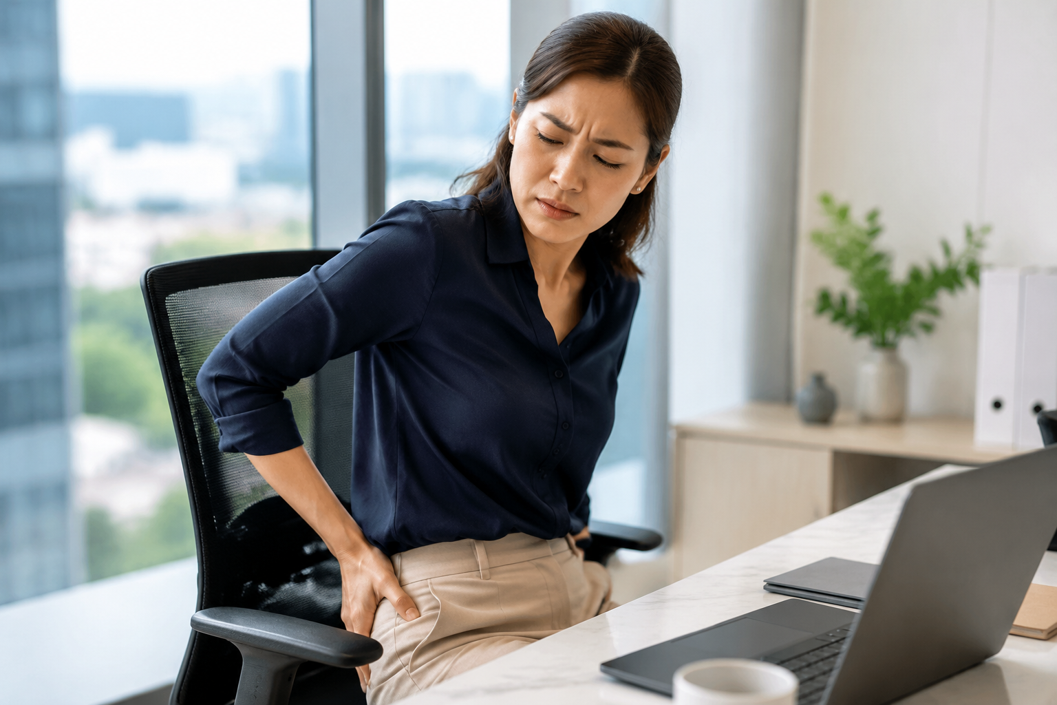 Singapore Chinese office worker distracted by intimate itching discomfort