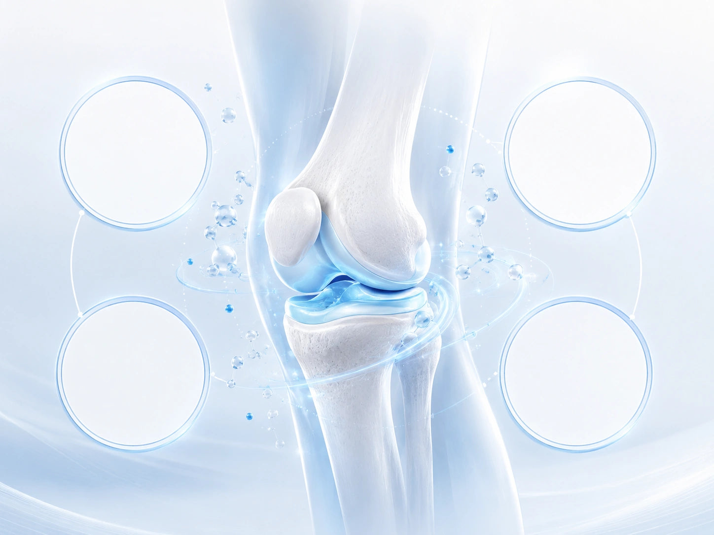 Modern knee joint support visual