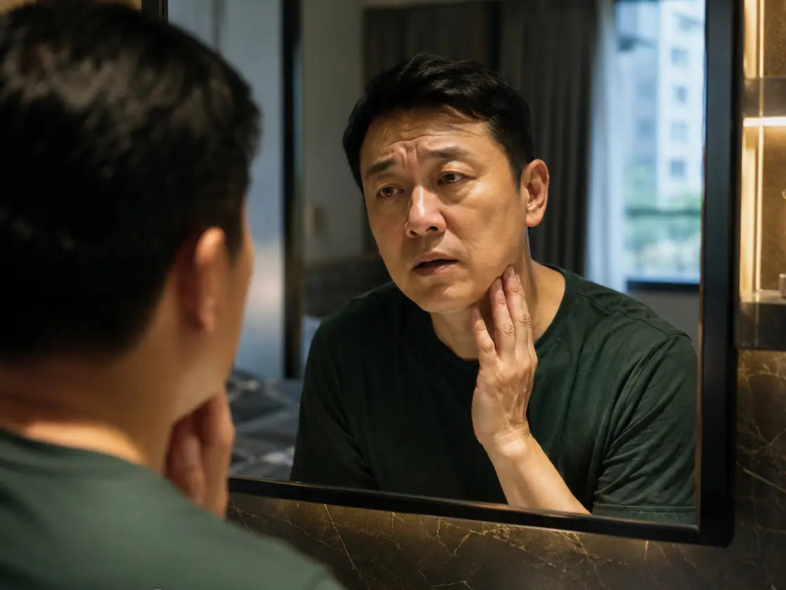 Singapore Chinese man concerned in the morning mirror