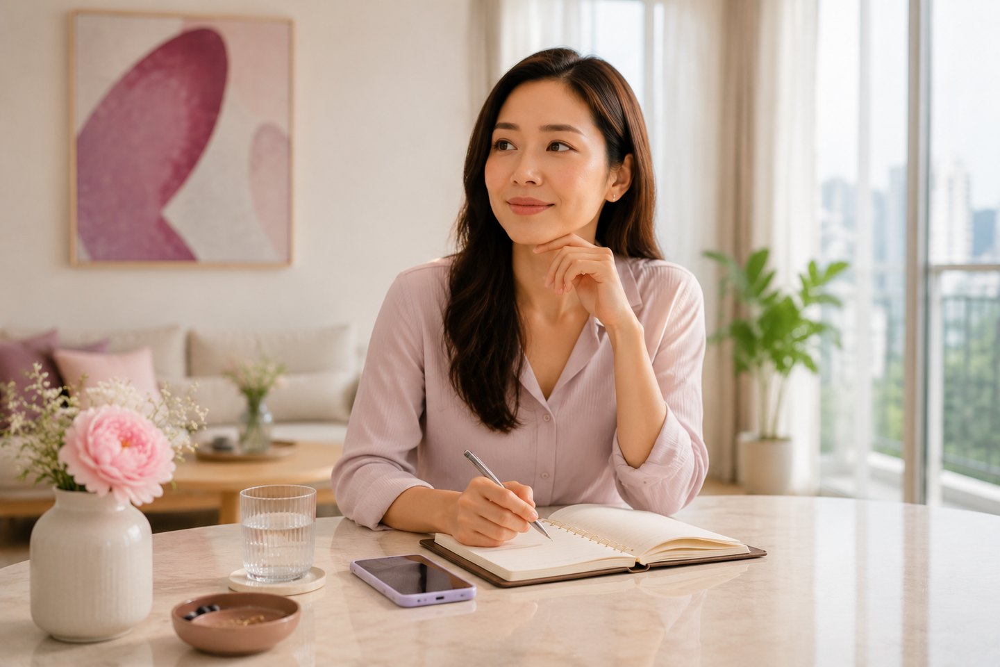 Singapore Chinese woman feeling calmer and more confident with her weekly routine