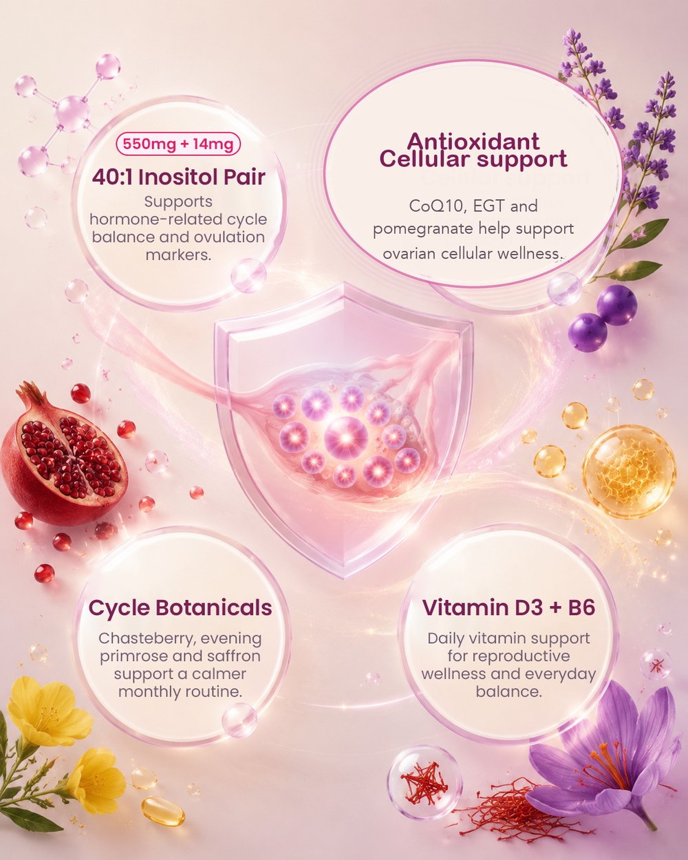 PowerOvary formula ingredient system visual