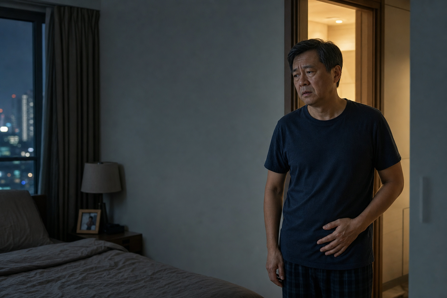 Singaporean Chinese man worried by night bathroom trips