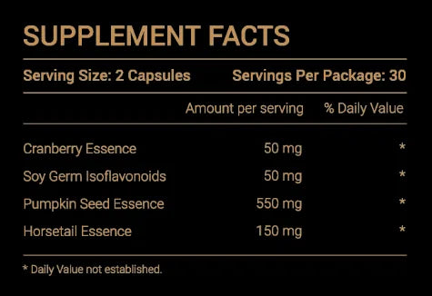 PowerBladder Supplement Facts