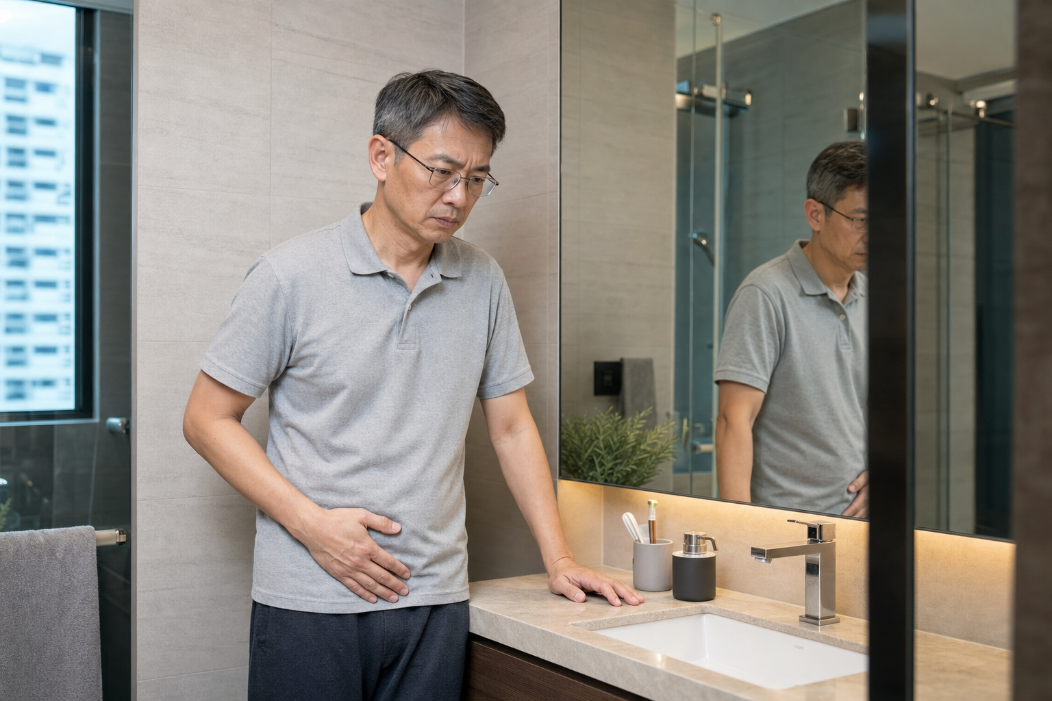 Singaporean Chinese man frustrated by weak urinary flow